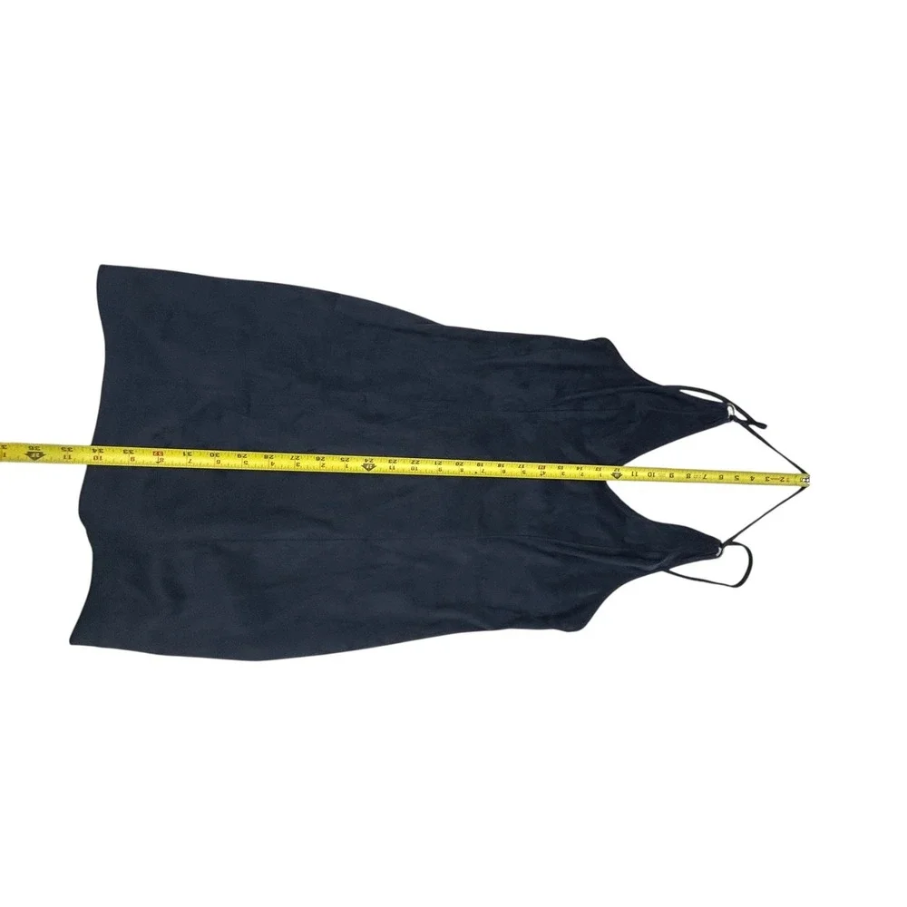 Free People Faux Suede‎ Navy Blue Bodycon Mini Dress S Strappy Y2K Sexy
